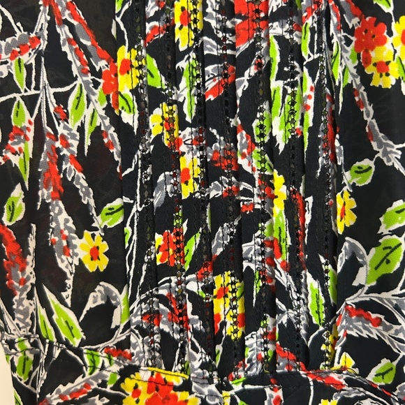 Bold Floral Midi Dress By Polo Ralph Lauren Size 8 - Picture 6 of 10